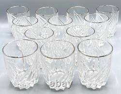 Set Of 12 Lenox Crystal DEBUT PLATINUM 4 Double Old Fashioned Glasses
