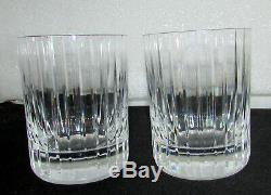 Set Of 2 Baccarat Crystal Harmonie #2 Double Old Fashioned Tumblers Large 4 1/8