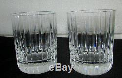 Set Of 2 Baccarat Crystal Harmonie #2 Double Old Fashioned Tumblers Large 4 1/8