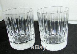 Set Of 2 Baccarat Crystal Harmonie #2 Double Old Fashioned Tumblers Large 4 1/8