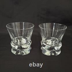 Set Of 2 Spire by Sasaki Crystal Double Old Fashioned Rocks Glasses Rare