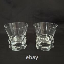 Set Of 2 Spire by Sasaki Crystal Double Old Fashioned Rocks Glasses Rare