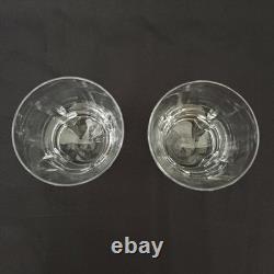 Set Of 2 Spire by Sasaki Crystal Double Old Fashioned Rocks Glasses Rare
