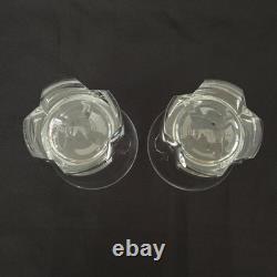 Set Of 2 Spire by Sasaki Crystal Double Old Fashioned Rocks Glasses Rare