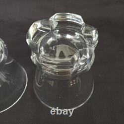 Set Of 2 Spire by Sasaki Crystal Double Old Fashioned Rocks Glasses Rare