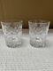 Set Of 2 Waterford Crystal Happy Birthday Double Old Fashioned Glasses No Box