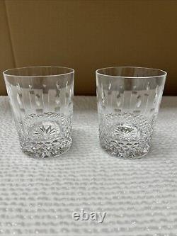 Set Of 2 Waterford Crystal Happy Birthday Double Old Fashioned Glasses No Box