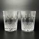 Set Of 2 Waterford Crystal Happy Birthday Double Old Fashioned Glasses No Box