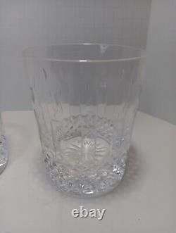 Set Of 2 Waterford Crystal Happy Birthday Double Old Fashioned Glasses No Box