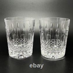 Set Of 2 Waterford Crystal Happy Birthday Double Old Fashioned Glasses No Box