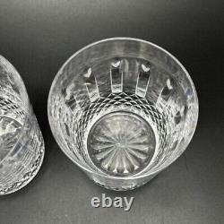 Set Of 2 Waterford Crystal Happy Birthday Double Old Fashioned Glasses No Box