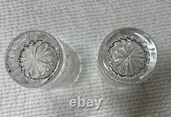 Set Of 2 Waterford Crystal Happy Birthday Double Old Fashioned Glasses No Box