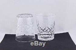Set Of 2 Waterford Crystal Lismore 12oz Doubled Old Fashioned Glasses Mint