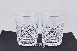 Set Of 2 Waterford Crystal Lismore 4-3/8 Double Old Fashioned Glasses Mint