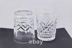 Set Of 2 Waterford Crystal Lismore 4-3/8 Double Old Fashioned Glasses Mint