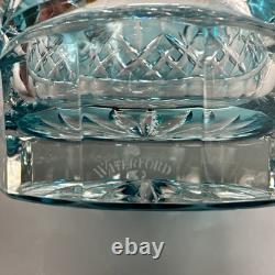 Set Of 2 Waterford Crystal Lismore Aqua Double Old Fashioned Glasses Htf