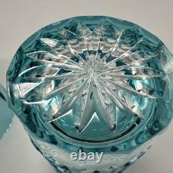Set Of 2 Waterford Crystal Lismore Aqua Double Old Fashioned Glasses Htf