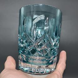 Set Of 2 Waterford Crystal Lismore Aqua Double Old Fashioned Glasses Htf