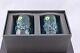 Set Of 2 Waterford Crystal Lismore Aqua Double Old Fashioned Glasses Nib