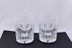 Set Of 2 Waterford Crystal Millennium Peace Double Old Fashioned Glasses Mint