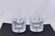 Set Of 2 Waterford Crystal Millennium Peace Double Old Fashioned Glasses Mint