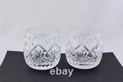Set Of 2 Waterford Crystal Waterville Barrel Shape Double Old Fashioned Mint