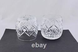 Set Of 2 Waterford Crystal Waterville Barrel Shape Double Old Fashioned Mint
