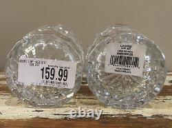 Set Of 2 Waterford LISMORE Double Old Fashioned 12 oz Flat Bottom 4 3/8 Glasses