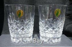 Set Of 2 Waterford Lismore 12 Oz Double Old Fashioned Tumblers In Box Slovenia 2