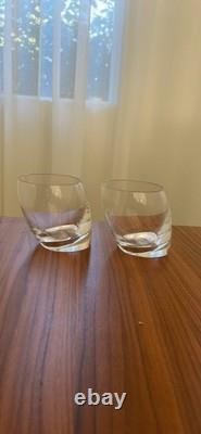 Set Of 2 original Nambe Tilt Double Old Fashioned Drinking Glasses