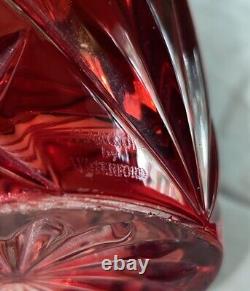 Set Of 3 WATERFORD Marquis BROOKSIDE Double Old Fashioned RED D0F Glasses EUC