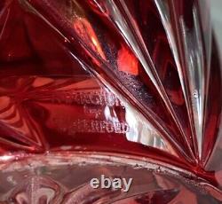 Set Of 3 WATERFORD Marquis BROOKSIDE Double Old Fashioned RED D0F Glasses EUC