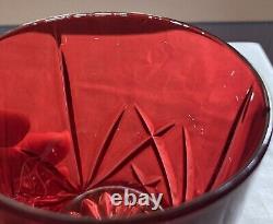 Set Of 3 WATERFORD Marquis BROOKSIDE Double Old Fashioned RED D0F Glasses EUC