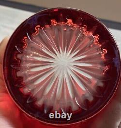 Set Of 3 WATERFORD Marquis BROOKSIDE Double Old Fashioned RED D0F Glasses EUC