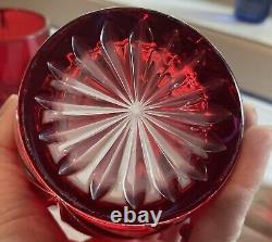 Set Of 3 WATERFORD Marquis BROOKSIDE Double Old Fashioned RED D0F Glasses EUC