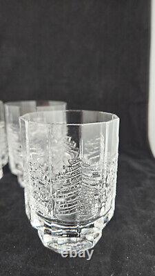 Set Of 4 Iittala Kuusi 4-1/4 Double Old Fashioned Glasses Excellent