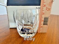 Set Of 4 Mikasa AGENA 5122465 Double Old Fashioned Crystal Glasses Slovenia NEW