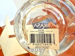 Set Of 4 Mikasa AGENA 5122465 Double Old Fashioned Crystal Glasses Slovenia NEW