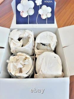 Set Of 4 Mikasa AGENA 5122465 Double Old Fashioned Crystal Glasses Slovenia NEW