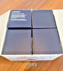 Set Of 4 Mikasa AGENA 5122465 Double Old Fashioned Crystal Glasses Slovenia NEW