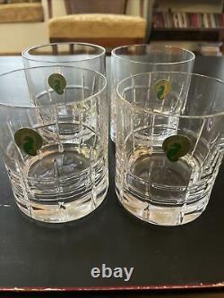 Set Of 4 New WATERFORD CLUIN Crystal Double Old Fashioned Whiskey 10 oz Glasses