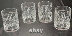 Set Of 4 Ralph Lauren Crystal ASTON Double Old Fashioned Whiskey Glasses 4 Tall