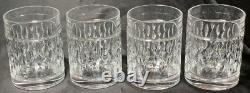 Set Of 4 Ralph Lauren Crystal ASTON Double Old Fashioned Whiskey Glasses 4 Tall