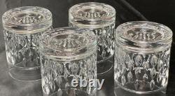 Set Of 4 Ralph Lauren Crystal ASTON Double Old Fashioned Whiskey Glasses 4 Tall