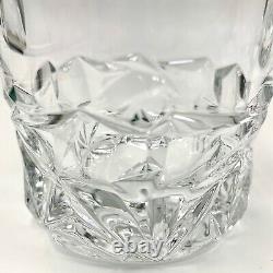 Set Of 4 Tiffany & Co Rock Cut Crystal Double Old Fashioned Whiskey Glasses