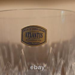 Set Of 4 Vintage Atlantis Castelo Crystal Old Fashioned Glasses Portugal NWOB