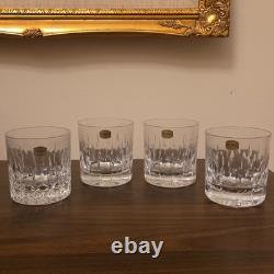 Set Of 4 Vintage Atlantis Castelo Crystal Old Fashioned Glasses Portugal NWOB