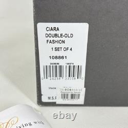 Set Of 4 Waterford Crystal Ciara Double Old Fashioned Glasses In Original Box #2