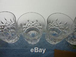 Set Of 4 Waterford Lismore 4 3/8 Tall 12 Oz Double Old Fashioned Glasses