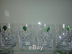 Set Of 4 Waterford Lismore 4 3/8 Tall 12 Oz Double Old Fashioned Glasses Nib